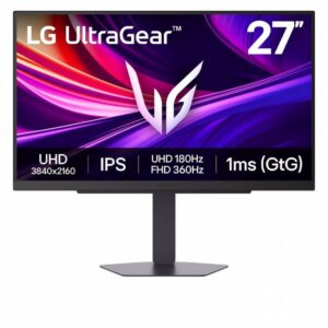LG UltraGear 27G810A-B | 27" 4K UHD IPS Gaming Monitor | 3840x2160 | 180Hz | 1ms | DisplayHDR 400