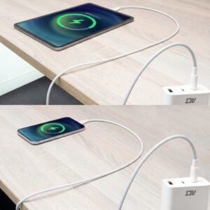 ACT AC3085 | USB 2.0 Kabel | USB-C naar USB-C | 240W | 480Mbps | Wit | 2 Meter - Afbeelding 4
