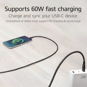 ACT AC3082 | USB 2.0 Kabel | USB-C naar USB-C | 60W | 480Mbps | Zwart | 1 Meter - Afbeelding 5