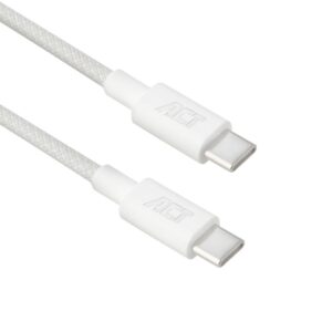 ACT AC3081 | USB 2.0 Kabel | USB-C naar USB-C | 60W | 480Mbps | Wit | 2 Meter - Afbeelding 1