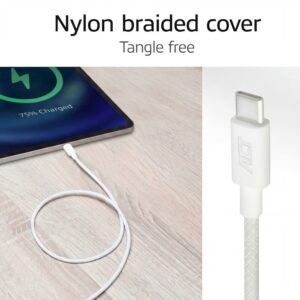 ACT AC3080 | USB 2.0 Kabel | USB-C naar USB-C | 60W | 480Mbps | Wit | 1 Meter - Afbeelding 3