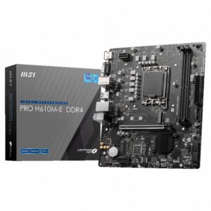 MSI PRO H610M-E | Socket LGA 1700 | Intel H610 | 2xDDR4 | Micro-ATX | Moederbord | RENEWED - Afbeelding 1